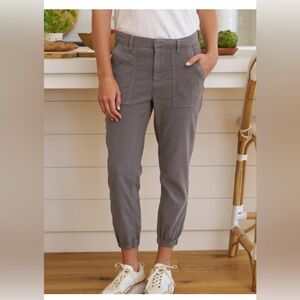 Frank And Eileen Italian Linen Jameson Jogger EUC Size 12 Gray